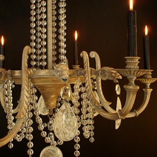 Bespoke crystal and rock crystal Chandelier